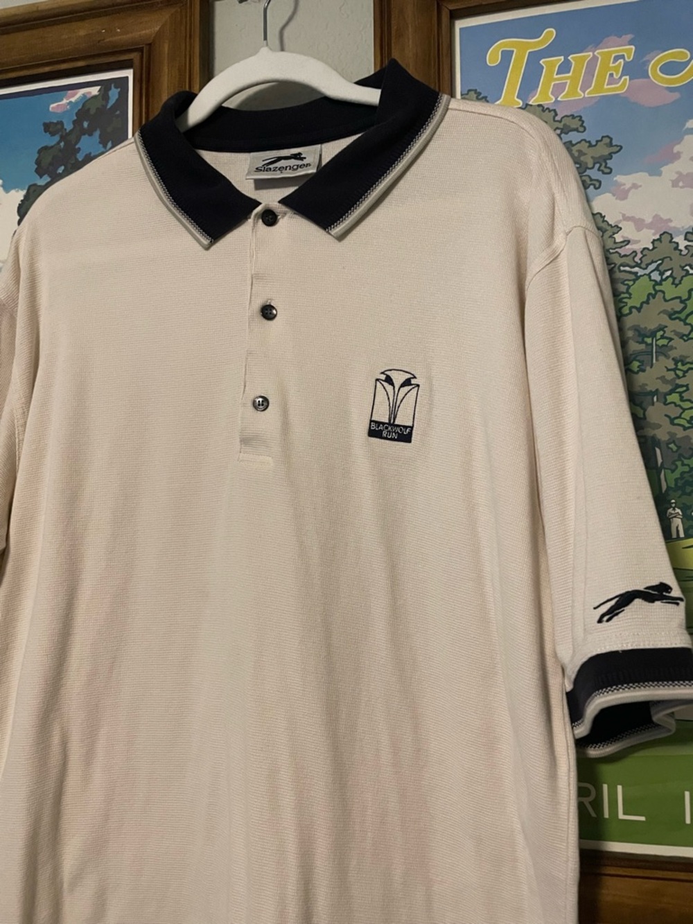 Slazenger Golf Polo Shirt Mens Large Blackwolf Run Kohler WI Embroidered